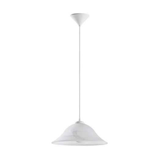 Eglo Lighting Albany White with Alabaster Glass Pendant Light