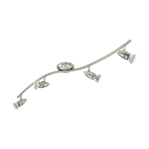 Eglo Lighting Magnum-LED 4 Light Satin Nickel and Chrome Bar Spotlight