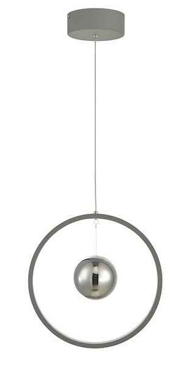 Mercury Vertical Grey LED Ring Pendant light