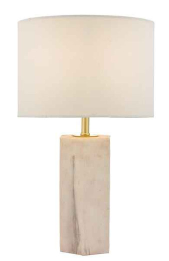 Nalani Pink and Marble with Ivory Linen Shade Table Lamp