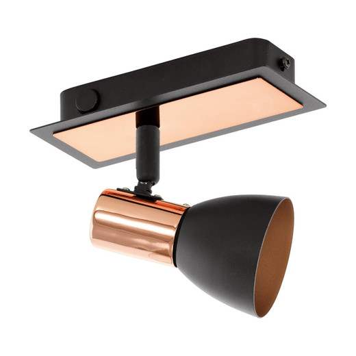 Eglo Lighting Barnham Blackand Copper Spotlight