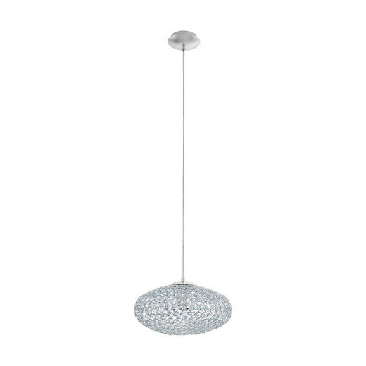 Eglo Lighting Clemente350 Chrome with Crystal Shade Pendant Light