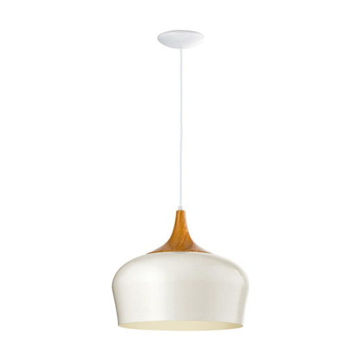 Eglo Lighting Obregon Creme and Oak Pendant Light