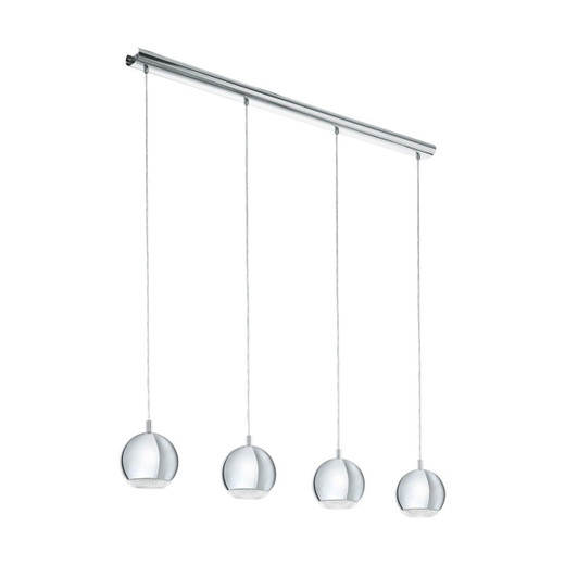 Eglo Lighting Conessa 4 Light Chrome with Clear Shade Bar Pendant Light