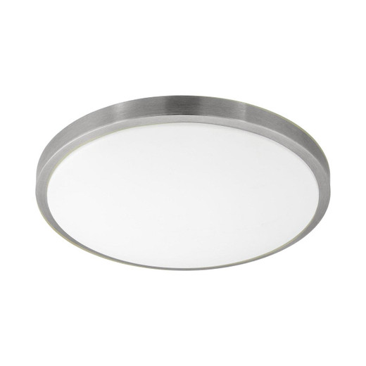 Eglo Lighting Competa 1 430 White with Satin Nickel and White Shade Wall and Ceiling Light
