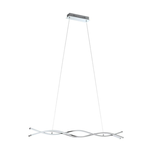 Eglo Lighting Lasana 2 1020 Chrome with White Shade Bar Pendant Light