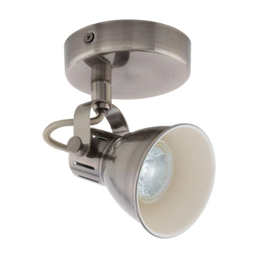 Eglo Lighting Seras Nickel Antique and Creme Steel Spotlight