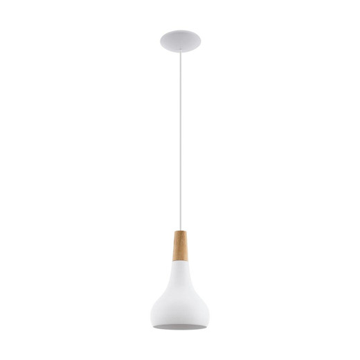 Eglo Lighting Sabinar 180 White and Brown Pendant Light