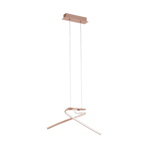 Eglo Lighting Palozza 2 Light Rose Gold with White Shade Bar Pendant Light