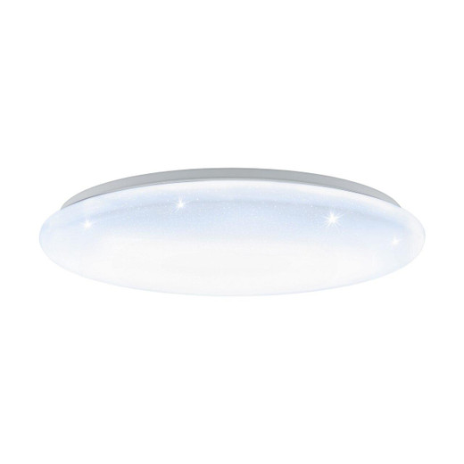 Eglo Lighting Giron-S 570 White with White Crystal Shade Ceiling Light