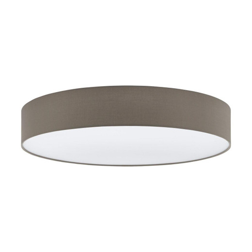 Eglo Lighting Pasteri 760 5 Light White with Taupe Fabric Shade Ceiling Light