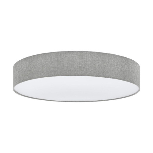 Eglo Lighting Pasteri 760 5 Light White with Grey Linen Fabric Shade Ceiling Light