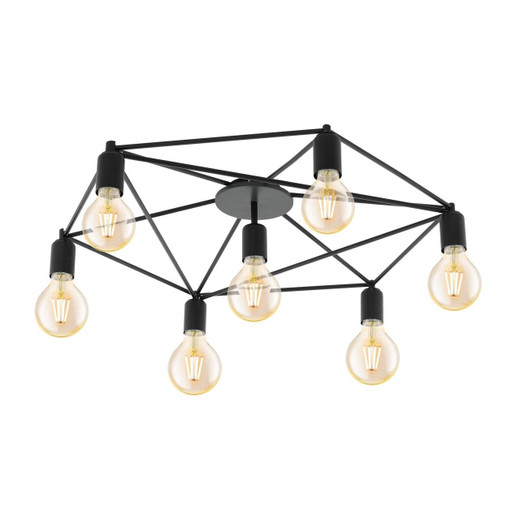 Eglo Lighting Staiti 7 Light Black Ceiling Light