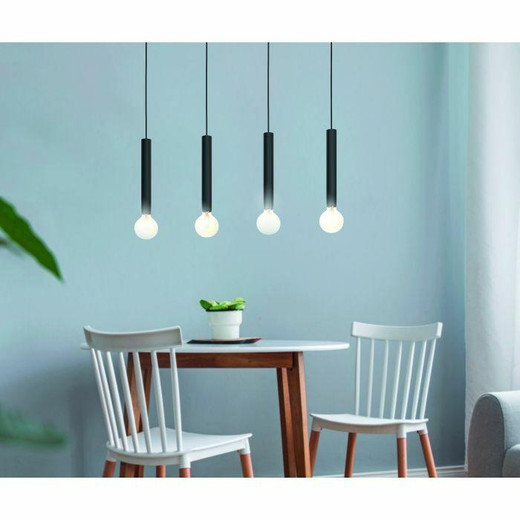 Eglo Lighting Cortenova 4 Light Black Bar Pendant Light