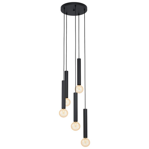 Eglo Lighting Cortenova 5 Light Black Cluster Pendant Light