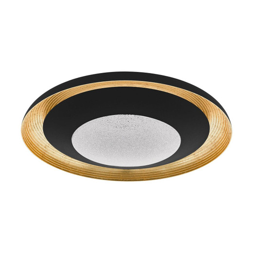 Eglo Lighting Cancosa 2 495 Black and Gold with Transparent Granille Shade Wall and Ceiling Light