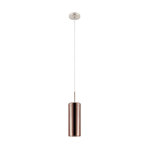 Eglo Lighting Selvino Satin Nickel with Copper Vaporized Glass Pendant Light