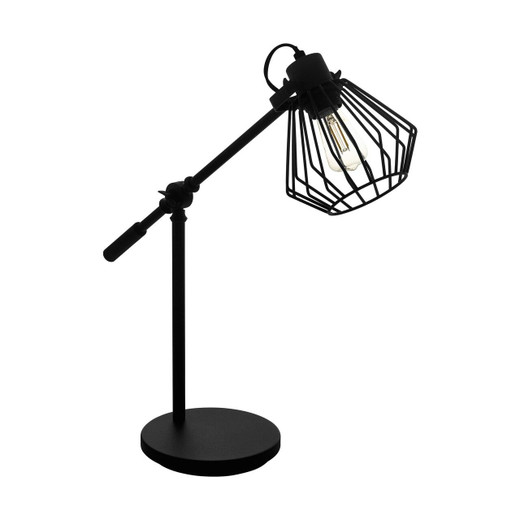 Eglo Lighting Tabillano 1 Black with Caged Shade Table Lamp