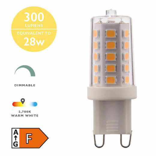 3.5w G9 2700k (Warm White) Dimmable LED Bulb
