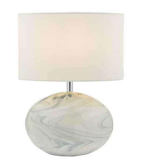 Yuval Marble Effect with Shade Table Lamp