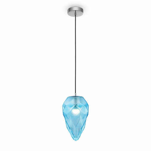Maytoni Globo Blue Glass Droplet Shaped Pendant Light