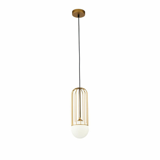 Maytoni Telford 120mm Gold With Opal Glass Pendant Light