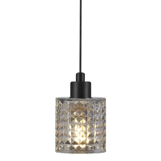 Hollywood Black with Clear Glass Pendant Light
