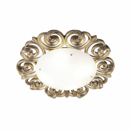Maytoni Lantana 4 Light Gold with Opal Diffuser Ceiling Light