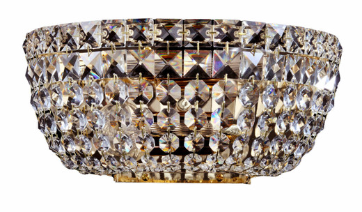 Maytoni Basfor 2 Light Gold and Crystal Wall Light