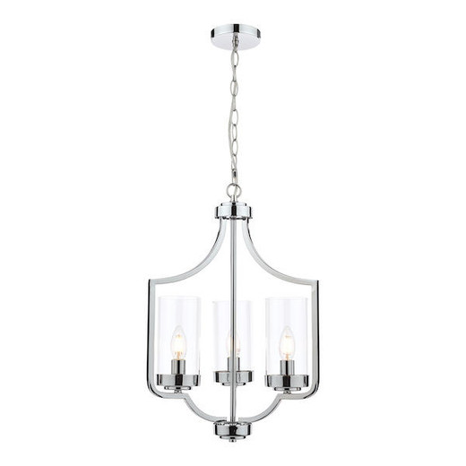 Laura Ashley Joseph 3 Light Polished Chrome Chandelier