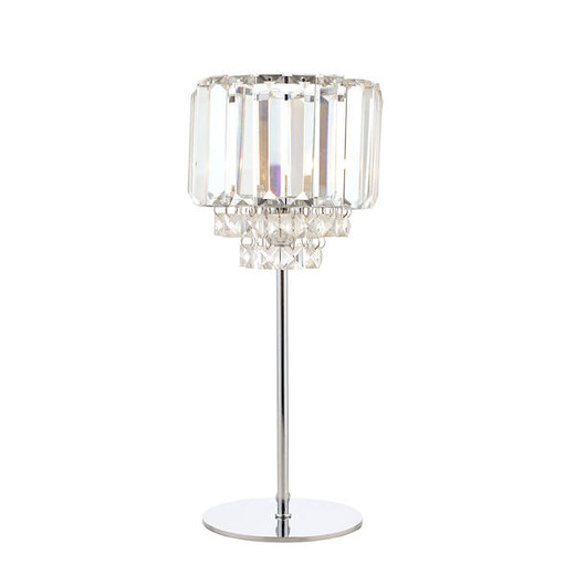 Laura Ashley Vienna Crystal and Polished Chrome Table Lamp