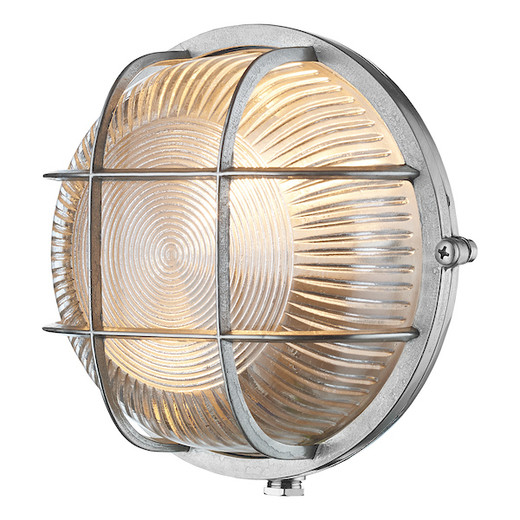 Admiral Round Nickel IP64 Wall Light