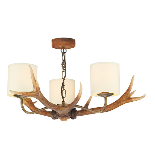Antler 3 Light with Shades Pendant Light