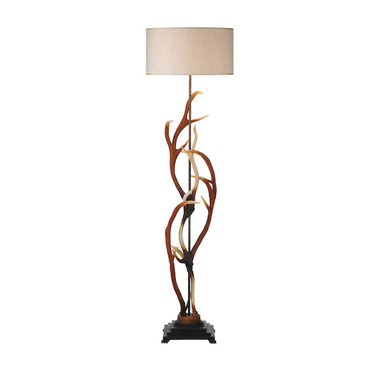 Antler with Shade Floor Lamp