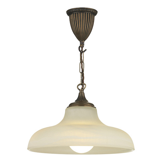 Badger Bronze with Alabaster Satin Glass Single Pendant Light