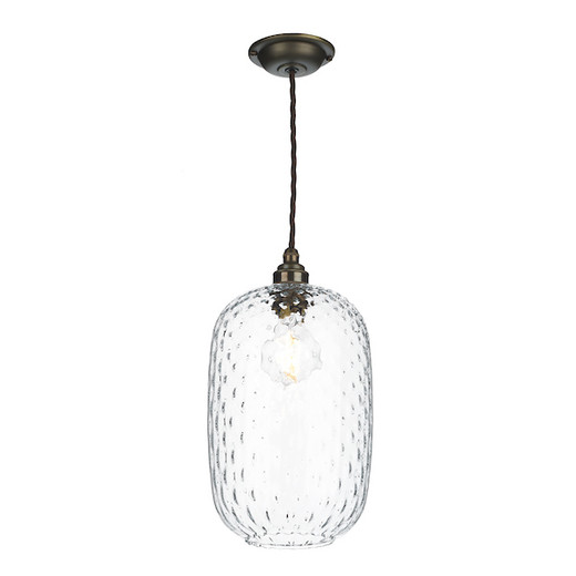 Duxford Antique Brass Single Pendant Light Suspension