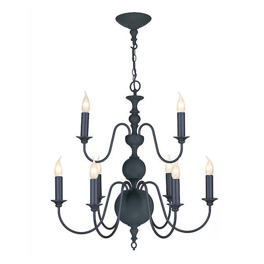 David Hunt FLEMISH 9 Light Smoke Blue Pendant Light 