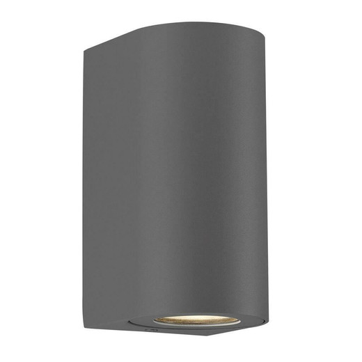 Nordlux Canto Maxi 2 LED Grey With Clear Glass IP44 Up/Down Wall Light