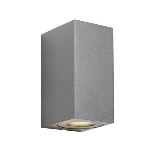 Nordlux Canto Maxi Kubi 2 LED Grey With Clear Glass IP44 Up/Down Wall Light