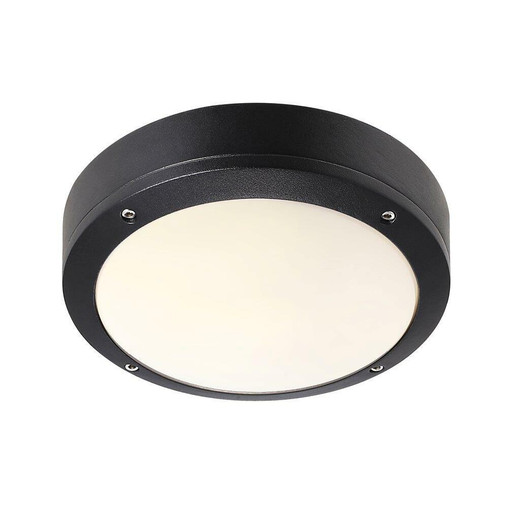 Nordlux Desi 22 Black With Opal Glass IP44 Ceiling Light