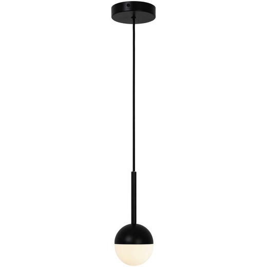 Nordlux Contina Black WIth Opal Glass Single Pendant Light