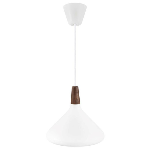 DFTP Nori 27 White Metal With Wood Pendant Light