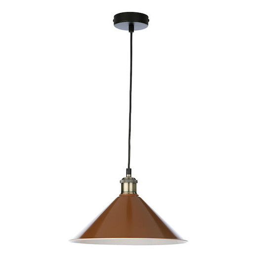 Dar Lighting Kinsley 30cm Rust/Umber Gloss Easy Fit Shade Only