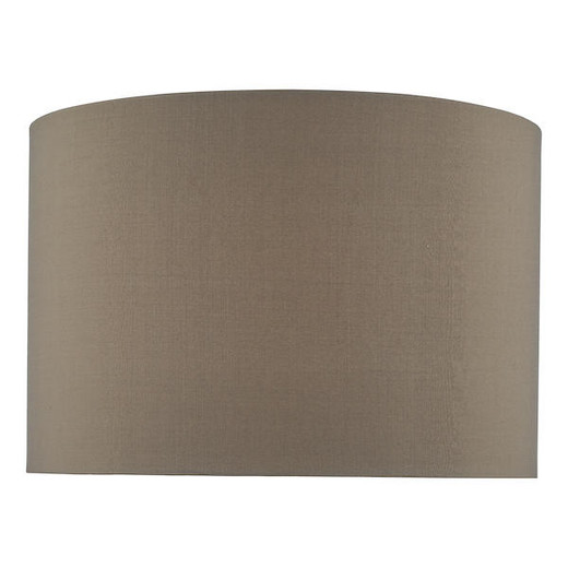 Dar Lighting Mubina 30cm Grey Faux Silk Drum Shade Only