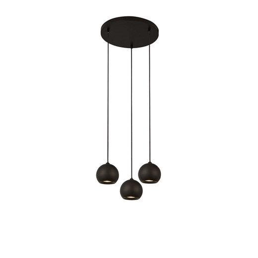 Searchlight Eindhoven 3 Light Matt Black Cluster Pendant 