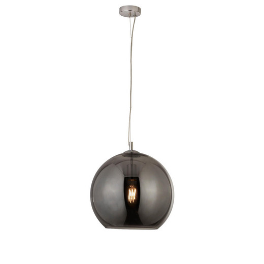 Searchlight Balls Chrome and Smoked Glass 35cm Round Pendant Light 