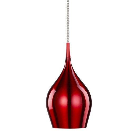 Searchlight Vibrant Red Metal 12cm Pendant Light