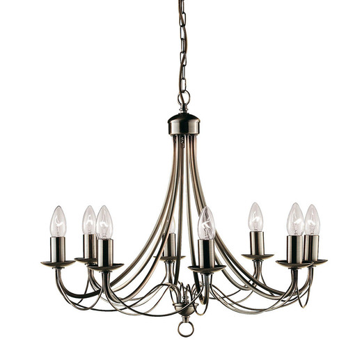 Searchlight Maypole 8 Light Antique Brass Pendant Light