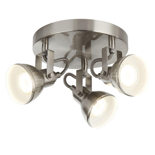 Searchlight Focus - 3Lt Satin Silver Industrial Spotlight Disc