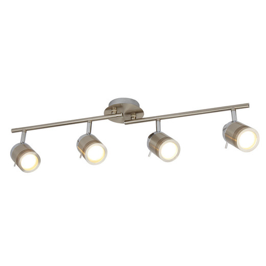 Searchlight Samson 4 Light Satin Silver Ip44 Bathroom Spotlight